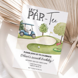 Cute Let's Par-Tee Golf Birthday party, any age Einladung