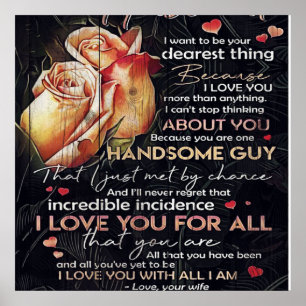 Cute Letter For Husband Family Decoration Poster