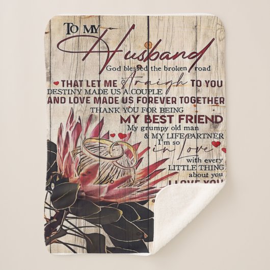 Cute Letter To Husband | Cool Design Gift | Sherpadecke (Vorderseite)