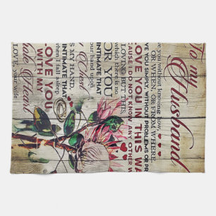 Cute Letter To Husband Lovely Gift Father Day Geschirrtuch