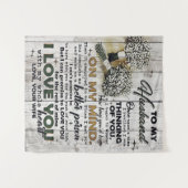 Cute Letter To Husband | Lovely Gift | Father Day Wandteppich (Vorderseite (Horizontal))