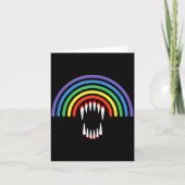 Cute Lgbtq Vamre Lgbt Halloween Ghost Rainbow Gay Karte (Vorderseite)