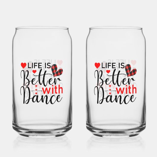 Cute "Life is Better with Dance" for Dancers Dosenglas (Vorderseite)