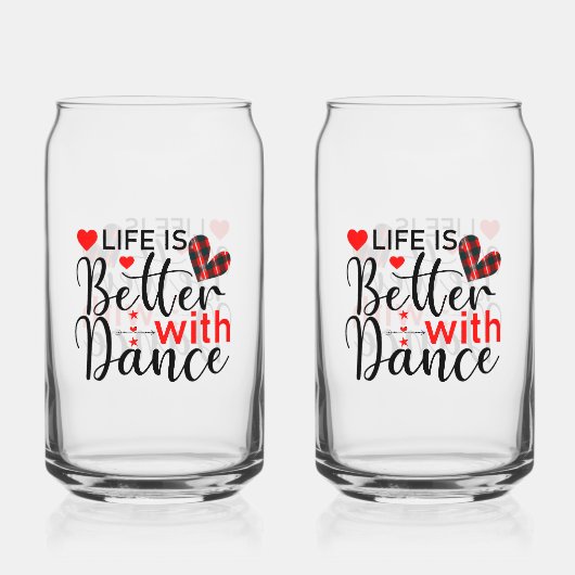 Cute "Life is Better with Dance" for Dancers Dosenglas (Rückseite)