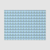 Cute Light Blue Owl Pattern Seidenpapier (Vorderseite)