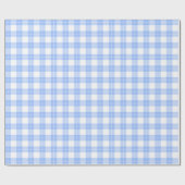 Cute Light Blue Plaid Simple Classic Geschenkpapier (Flach)