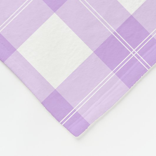Cute Light Purple Plaid Simple Classic  Fleecedecke (Ecke)