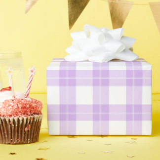 Cute Light Purple Plaid Simple Classic Geschenkpapier