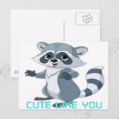 Cute like you "Racoon" Postkarte (Vorne/Hinten)