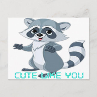 Cute like you "Racoon" Postkarte