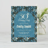 Cute Lilies Charm First Birthday Einladung (Stehend Vorderseite)