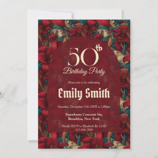 Cute Lilies Inspired Summer Party Einladung