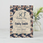 Cute Lilies Petal Surprise Birthday Party Einladung (Stehend Vorderseite)