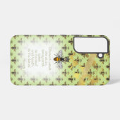 Cute Lime Green Gold Bee Matrix Faith Queen Bee Samsung Galaxy Hülle (Rückseite (Horizontal))