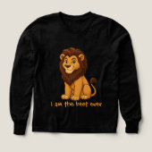 Cute lion kids sweatshirt "I am the best ever" (Design Vorderseite)
