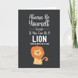 Cute Lion Lover Cards Funny Animals Humor Karte
