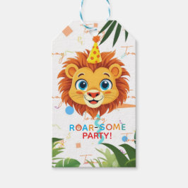 Cute Lion Roar-some Party Jungle Safari Birthday Geschenkanhänger