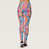 Cute liquid pour tiled pattern leggings (Rückseite)