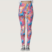 Cute liquid pour tiled pattern leggings (Vorderseite)