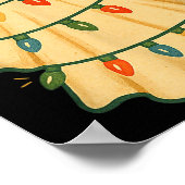 Cute Lit Ghost Christmas Tree Funny Gift Halloween Poster (Ecke)