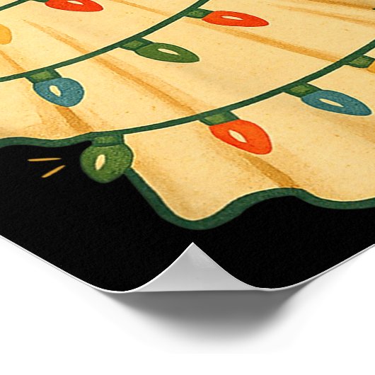 Cute Lit Ghost Christmas Tree Funny Gift Halloween Poster (Ecke)