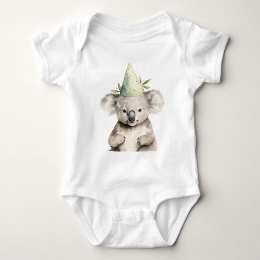 Cute Little Baby Koala Bear Animal Baby Strampler (Vorderseite)
