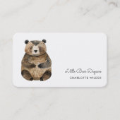 Cute Little Bear Daycare Business Card Visitenkarte (Vorderseite)