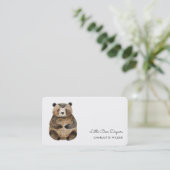 Cute Little Bear Daycare Business Card Visitenkarte (Stehend Vorderseite)