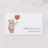 Cute Little Bear Daycare Business Card Visitenkarte (Vorderseite)