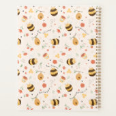 Cute little bees and daisy flowers pattern planner planer (Rückseite)