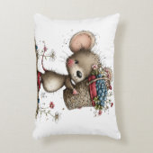 Cute Little Berry Mouse Dekokissen (Vorderseite(Vertikal))