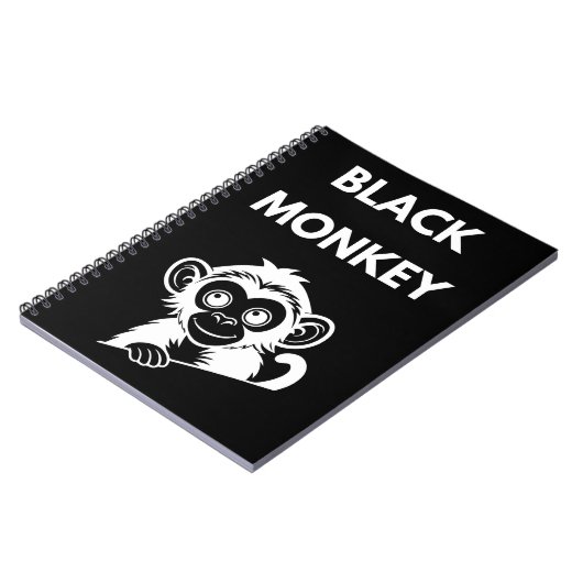 Cute Little Black Monkey Notizblock (Linke Seite)