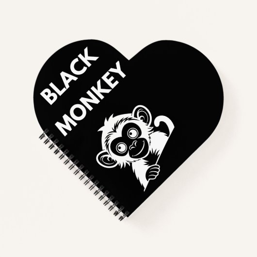 Cute Little Black Monkey Notizblock (Vorderseite)