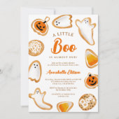 Cute little boo cookies Halloween baby shower Einladung (Vorderseite)