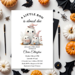 cute little boo girl First Halloween Baby shower Einladung