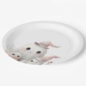 cute little boo girl First Halloween Baby shower Pappteller (Schrägansicht)