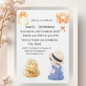 Cute Little Boy 2nd Birthday Party Invitation Einladung