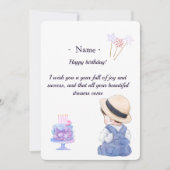 Cute Little Boy Personalized Birthday Card for Son Dankeskarte (Vorderseite)