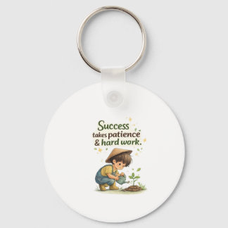 Cute Little Boy Success & Hard Work Keychain2 Schlüsselanhänger