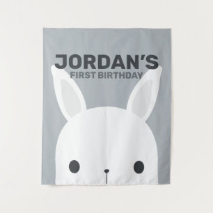 Cute Little Bunny Rabbit Geburtstag Wandteppich