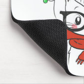 Cute little cat with deer horns mousepad (Ecke)