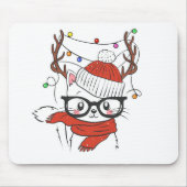Cute little cat with deer horns mousepad (Vorne)