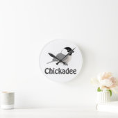 Cute little Chickadee Runde Wanduhr (Zuhause)