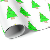 Cute Little Christmas Trees Geschenkpapier (Rolleneckpunkt)