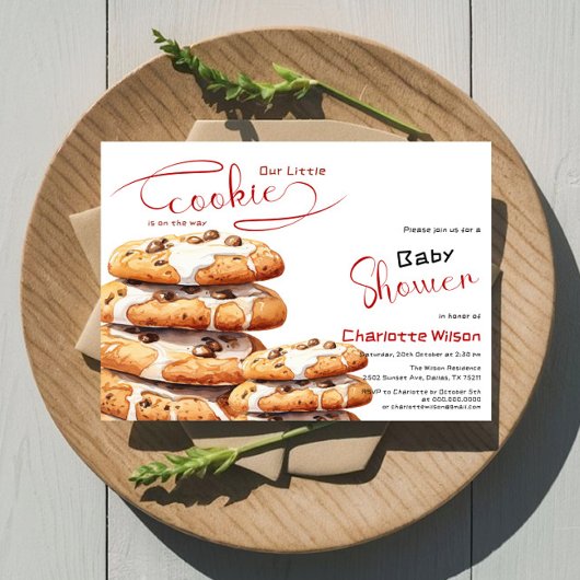 Cute Little Cookie Baby Shower Einladung