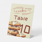 Cute Little Cookie Baby Shower Table Numbers Sockelschild (Vorderseite)