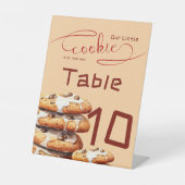 Cute Little Cookie Baby Shower Table Numbers Sockelschild (Vorderseite)