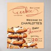Cute Little Cookie Baby Shower Welcome Poster (Vorne)