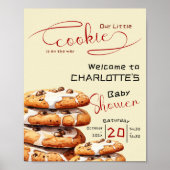 Cute Little Cookie Baby Shower Welcome Poster (Vorne)