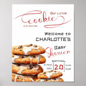 Cute Little Cookie Baby Shower Welcome Poster (Vorne)
